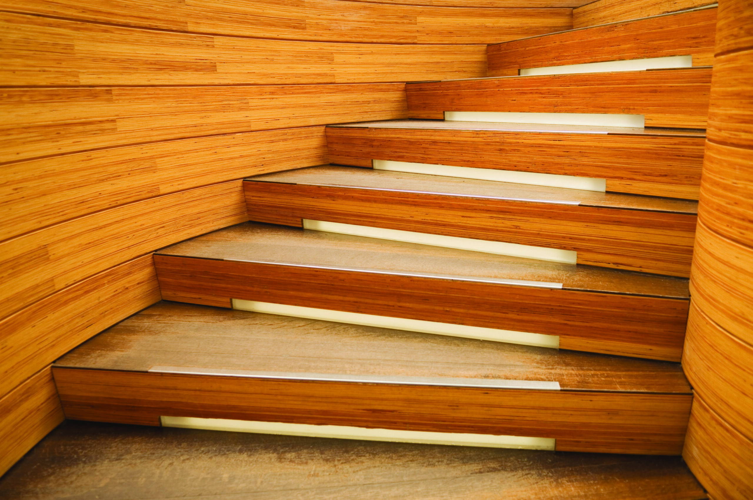 Modern timber staircase